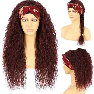 curly wave headband wig